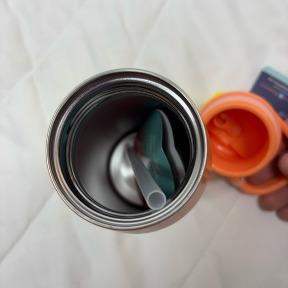 NWT Zak Designs 14 fl oz Double Walled Stainless Steel bottle yellow orange - Picture 4 of 4